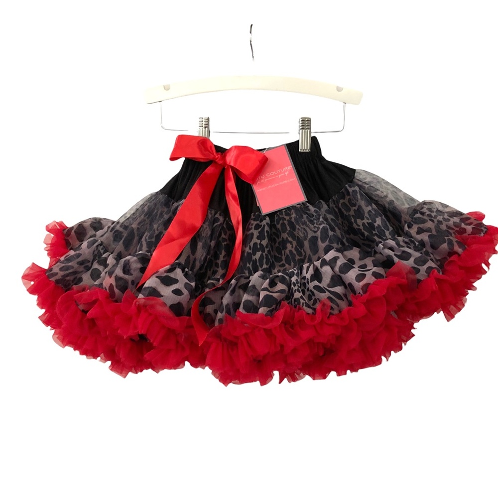 NWT Tutu Couture Red & Black PettiSkirt S 2-3